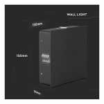 4W LED OUTDOOR WALL LIGHT 4000K WATERPROOF IP65 BLACK BODY SQUAR