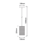 CANOPY PENDANT LAMP - MATT BLACK VT-7132