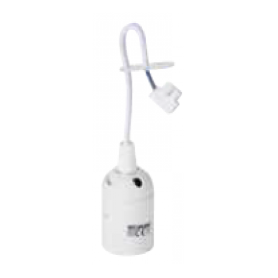 LAMP HOLDER WHITE SOCKET E27 WITH CABLE