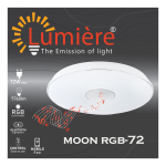 Music Ceiling Lamp Lumière 72W RGB Color-Changing MOON RGB-72