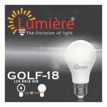 LUMIÈRE 18W E27 LED LAMPA 7000K GOLF-18
