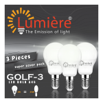 LUMIÈRE E14 3W LED LAMPA 7000K 3ST/PKT GOLF-3