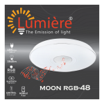Music Ceiling Lamp Lumière 48W RGB Color-Changing MOON RGB-48