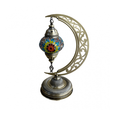Turkiska Mosaik Handgjorda Österländsk Stil Bordslampa Hilal Nr3